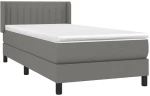 ΚΡΕΒΑΤΙ BOXSPRING ΜΕ ΣΤΡΩΜΑ ΣΚΟΥΡΟ ΓΚΡΙ 80X200 ΕΚ. ΥΦΑΣΜΑΤΙΝΟ 3129826