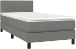 ΚΡΕΒΑΤΙ BOXSPRING ΜΕ ΣΤΡΩΜΑ & LED ΣΚ.ΓΚΡΙ 80X200 ΕΚ. ΥΦΑΣΜΑΤΙΝΟ 3133270
