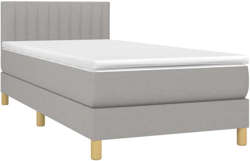 ΚΡΕΒΑΤΙ BOXSPRING ΜΕ ΣΤΡΩΜΑ & LED ΑΝ.ΓΚΡΙ 90X200 ΕΚ. ΥΦΑΣΜΑΤΙΝΟ 3133845