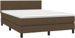 ΚΡΕΒΑΤΙ BOXSPRING ΜΕ ΣΤΡΩΜΑ ΣΚΟΥΡΟ ΚΑΦΕ 140X190 ΕΚ. ΥΦΑΣΜΑΤΙΝΟ 3140212