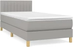 ΚΡΕΒΑΤΙ BOXSPRING ΜΕ ΣΤΡΩΜΑ ΑΝΟΙΧΤΟ ΓΚΡΙ 90X200 ΕΚ. ΥΦΑΣΜΑΤΙΝΟ 3140745