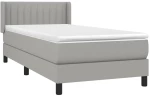 ΚΡΕΒΑΤΙ BOXSPRING ΜΕ ΣΤΡΩΜΑ ΑΝΟΙΧΤΟ ΓΚΡΙ 90X190 ΕΚ. ΥΦΑΣΜΑΤΙΝΟ 3129833