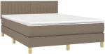 ΚΡΕΒΑΤΙ BOXSPRING ΜΕ ΣΤΡΩΜΑ & LED TAUPE 140X200 ΕΚ. ΥΦΑΣΜΑΤΙΝΟ 3133881