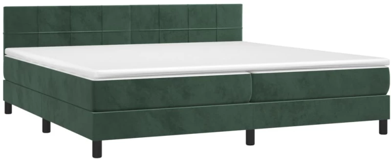 ΚΡΕΒΑΤΙ BOXSPRING ΜΕ ΣΤΡΩΜΑ ΣΚΟΥΡΟ ΠΡΑΣΙΝΟ 200X200ΕΚ. ΒΕΛΟΥΔΙΝΟ 3141326