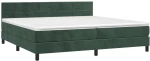ΚΡΕΒΑΤΙ BOXSPRING ΜΕ ΣΤΡΩΜΑ ΣΚΟΥΡΟ ΠΡΑΣΙΝΟ 200X200ΕΚ. ΒΕΛΟΥΔΙΝΟ 3141326