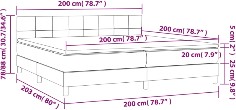 ΚΡΕΒΑΤΙ BOXSPRING ΜΕ ΣΤΡΩΜΑ ΣΚΟΥΡΟ ΠΡΑΣΙΝΟ 200X200ΕΚ. ΒΕΛΟΥΔΙΝΟ 3141326