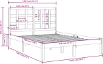 ΠΛΑΙΣΙΟ ΚΡΕΒΑΤΙΟΥ 135 X 190 ΕΚ. ΑΠΟ ΞΥΛΟ ΠΕΥΚΟΥ 4FT6 DOUBLE 3105445