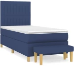ΚΡΕΒΑΤΙ BOXSPRING ΜΕ ΣΤΡΩΜΑ ΜΠΛΕ 100 X 200 ΕΚ. ΥΦΑΣΜΑΤΙΝΟ 3137299
