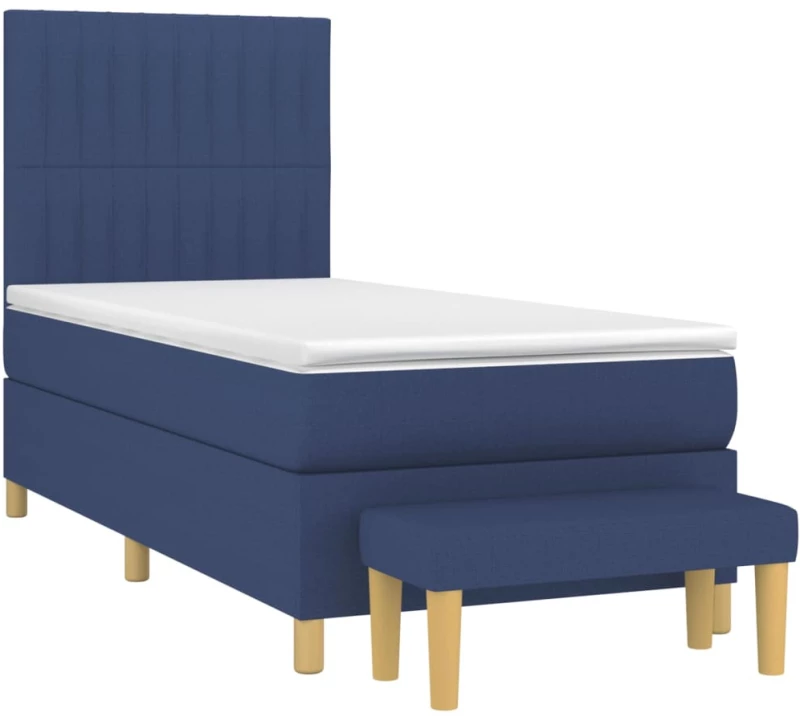 ΚΡΕΒΑΤΙ BOXSPRING ΜΕ ΣΤΡΩΜΑ ΜΠΛΕ 100 X 200 ΕΚ. ΥΦΑΣΜΑΤΙΝΟ 3137299