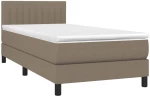 ΚΡΕΒΑΤΙ BOXSPRING ΜΕ ΣΤΡΩΜΑ TAUPE 100 X 200 ΕΚ. ΥΦΑΣΜΑΤΙΝΟ 3140197