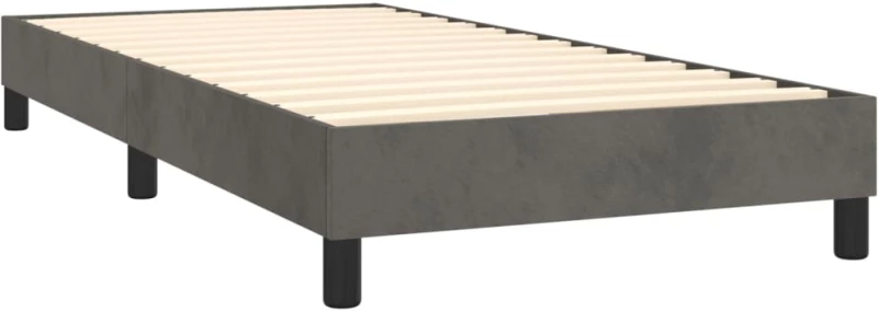ΚΡΕΒΑΤΙ BOXSPRING ΜΕ ΣΤΡΩΜΑ ΣΚΟΥΡΟ ΓΚΡΙ 80X200 ΕΚ. ΒΕΛΟΥΔΙΝΟ 3141390