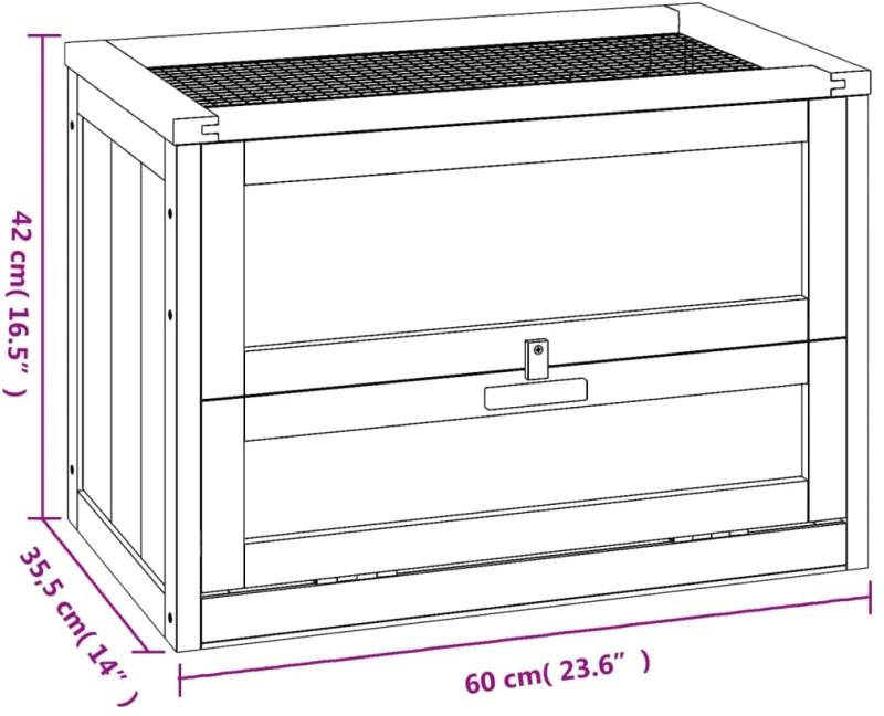 ΚΛΟΥΒΙ ΧΑΜΣΤΕΡ 60 X 35,5 X 42 ΕΚ. ΑΠΟ ΜΑΣΙΦ ΞΥΛΟ ΕΛΑΤΗΣ 172378