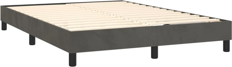 ΚΡΕΒΑΤΙ BOXSPRING ΜΕ ΣΤΡΩΜΑ ΣΚΟΥΡΟ ΓΚΡΙ 140X200 ΕΚ. ΒΕΛΟΥΔΙΝΟ 3131082