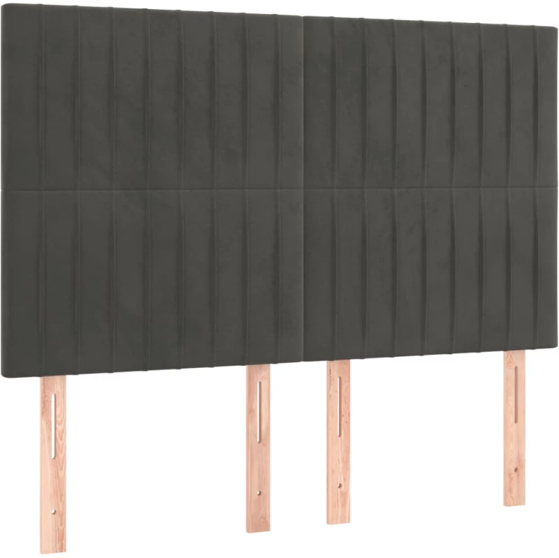 ΚΡΕΒΑΤΙ BOXSPRING ΜΕ ΣΤΡΩΜΑ ΣΚΟΥΡΟ ΓΚΡΙ 140X200 ΕΚ. ΒΕΛΟΥΔΙΝΟ 3132802