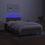 ΚΡΕΒΑΤΙ BOXSPRING ΜΕ ΣΤΡΩΜΑ & LED TAUPE 120X200 ΕΚ. ΥΦΑΣΜΑΤΙΝΟ 3132985