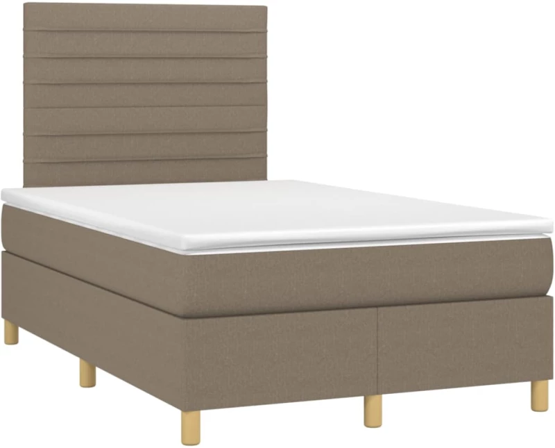 ΚΡΕΒΑΤΙ BOXSPRING ΜΕ ΣΤΡΩΜΑ & LED TAUPE 120X200 ΕΚ. ΥΦΑΣΜΑΤΙΝΟ 3135505