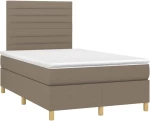 ΚΡΕΒΑΤΙ BOXSPRING ΜΕ ΣΤΡΩΜΑ & LED TAUPE 120X200 ΕΚ. ΥΦΑΣΜΑΤΙΝΟ 3135505
