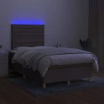 ΚΡΕΒΑΤΙ BOXSPRING ΜΕ ΣΤΡΩΜΑ & LED TAUPE 120X200 ΕΚ. ΥΦΑΣΜΑΤΙΝΟ 3135505