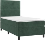 ΚΡΕΒΑΤΙ BOXSPRING ΜΕ ΣΤΡΩΜΑ & LED ΣΚ. ΠΡΑΣΙΝΟ 90X200 ΕΚ ΒΕΛΟΥΔΟ 3136044