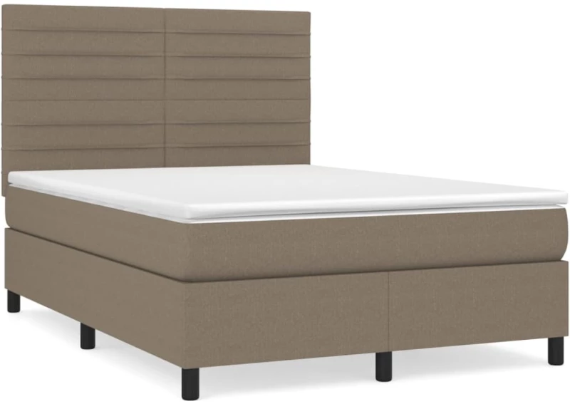 ΚΡΕΒΑΤΙ BOXSPRING ΜΕ ΣΤΡΩΜΑ TAUPE 140X190 ΕΚ. ΥΦΑΣΜΑΤΙΝΟ 3141853
