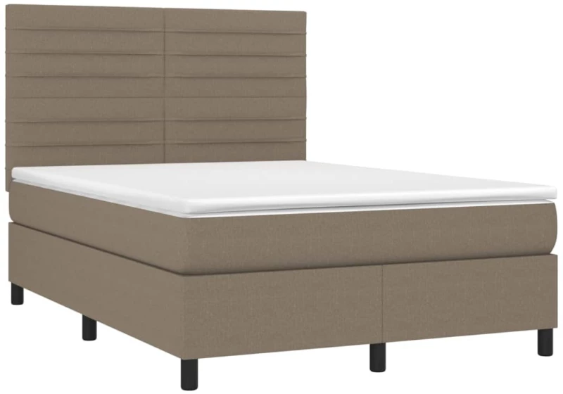 ΚΡΕΒΑΤΙ BOXSPRING ΜΕ ΣΤΡΩΜΑ TAUPE 140X190 ΕΚ. ΥΦΑΣΜΑΤΙΝΟ 3141853