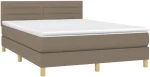 ΚΡΕΒΑΤΙ BOXSPRING ΜΕ ΣΤΡΩΜΑ & LED TAUPE 140X190 ΕΚ. ΥΦΑΣΜΑΤΙΝΟ 3133793