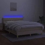 ΚΡΕΒΑΤΙ BOXSPRING ΜΕ ΣΤΡΩΜΑ & LED ΚΡΕΜ 140X190 ΕΚ. ΥΦΑΣΜΑΤΙΝΟ 3133954