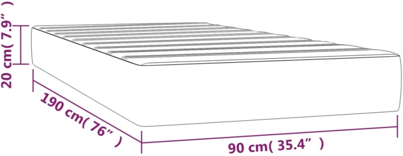 ΣΤΡΩΜΑ ΜΕ POCKET SPRINGS ΜΠΛΕ 90X190X20 ΕΚ. ΥΦΑΣΜΑΤΙΝΟ 347700
