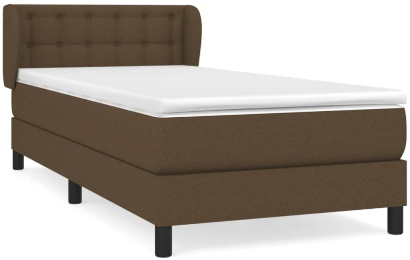 ΚΡΕΒΑΤΙ BOXSPRING ΜΕ ΣΤΡΩΜΑ ΣΚΟΥΡΟ ΚΑΦΕ 80X200 ΕΚ. ΥΦΑΣΜΑΤΙΝΟ 3126520