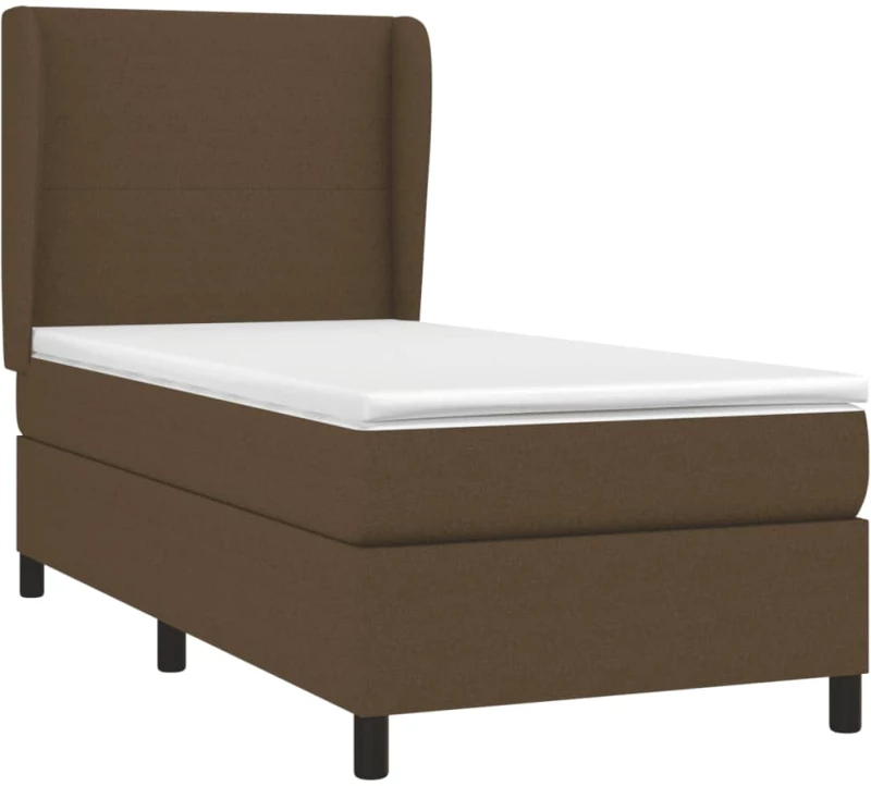 ΚΡΕΒΑΤΙ BOXSPRING ΜΕ ΣΤΡΩΜΑ ΣΚΟΥΡΟ ΚΑΦΕ 80X200 ΕΚ. ΥΦΑΣΜΑΤΙΝΟ 3127760