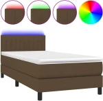 ΚΡΕΒΑΤΙ BOXSPRING ΜΕ ΣΤΡΩΜΑ & LED ΣΚ.ΚΑΦΕ 100X200 ΕΚ ΥΦΑΣΜΑΤΙΝΟ 3133296