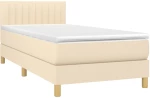 ΚΡΕΒΑΤΙ BOXSPRING ΜΕ ΣΤΡΩΜΑ & LED ΚΡΕΜ 80X200 ΕΚ. ΥΦΑΣΜΑΤΙΝΟ 3133834