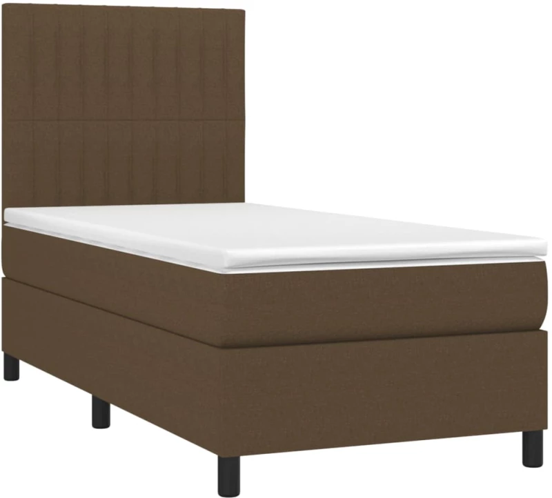 ΚΡΕΒΑΤΙ BOXSPRING ΜΕ ΣΤΡΩΜΑ & LED ΣΚ.ΚΑΦΕ 80X200 ΕΚ. ΥΦΑΣΜΑΤΙΝΟ 3134992