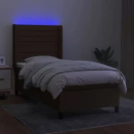 ΚΡΕΒΑΤΙ BOXSPRING ΜΕ ΣΤΡΩΜΑ & LED ΣΚ.ΚΑΦΕ 80X200 ΕΚ. ΥΦΑΣΜΑΤΙΝΟ 3138352