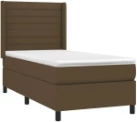 ΚΡΕΒΑΤΙ BOXSPRING ΜΕ ΣΤΡΩΜΑ & LED ΣΚ.ΚΑΦΕ 80X200 ΕΚ. ΥΦΑΣΜΑΤΙΝΟ 3138352
