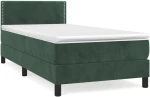 ΚΡΕΒΑΤΙ BOXSPRING ΜΕ ΣΤΡΩΜΑ ΣΚΟΥΡΟ ΠΡΑΣΙΝΟ 100X200ΕΚ. ΒΕΛΟΥΔΙΝΟ 3141230
