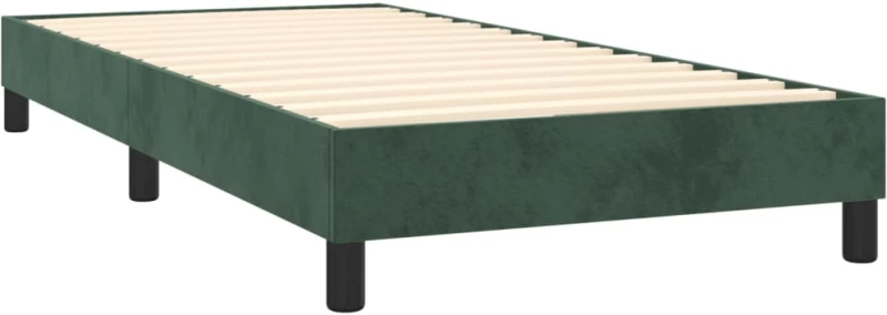 ΚΡΕΒΑΤΙ BOXSPRING ΜΕ ΣΤΡΩΜΑ ΣΚΟΥΡΟ ΠΡΑΣΙΝΟ 100X200ΕΚ. ΒΕΛΟΥΔΙΝΟ 3141230