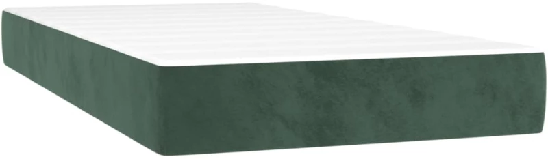 ΚΡΕΒΑΤΙ BOXSPRING ΜΕ ΣΤΡΩΜΑ ΣΚΟΥΡΟ ΠΡΑΣΙΝΟ 100X200ΕΚ. ΒΕΛΟΥΔΙΝΟ 3141230