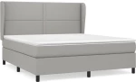 ΚΡΕΒΑΤΙ BOXSPRING ΜΕ ΣΤΡΩΜΑ ΑΝΟΙΧΤΟ ΓΚΡΙ 180X200 ΕΚ. ΥΦΑΣΜΑΤΙΝΟ 3127901