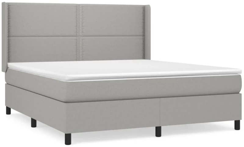 ΚΡΕΒΑΤΙ BOXSPRING ΜΕ ΣΤΡΩΜΑ ΑΝΟΙΧΤΟ ΓΚΡΙ 180X200 ΕΚ. ΥΦΑΣΜΑΤΙΝΟ 3131369