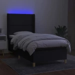 ΚΡΕΒΑΤΙ BOXSPRING ΜΕ ΣΤΡΩΜΑ & LED ΜΑΥΡΟ 100X200 ΕΚ. ΥΦΑΣΜΑΤΙΝΟ 3138775