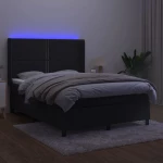 ΚΡΕΒΑΤΙ BOXSPRING ΜΕ ΣΤΡΩΜΑ & LED ΜΑΥΡΟ 140X190 ΕΚ. ΒΕΛΟΥΔΙΝΟ 3139501
