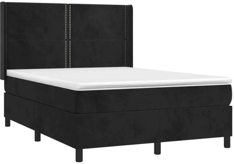 ΚΡΕΒΑΤΙ BOXSPRING ΜΕ ΣΤΡΩΜΑ & LED ΜΑΥΡΟ 140X190 ΕΚ. ΒΕΛΟΥΔΙΝΟ 3139501