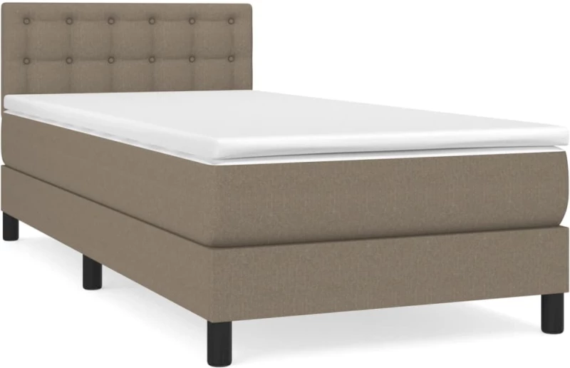 ΚΡΕΒΑΤΙ BOXSPRING ΜΕ ΣΤΡΩΜΑ TAUPE 80X200 ΕΚ. ΥΦΑΣΜΑΤΙΝΟ 3140333