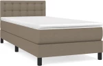 ΚΡΕΒΑΤΙ BOXSPRING ΜΕ ΣΤΡΩΜΑ TAUPE 80X200 ΕΚ. ΥΦΑΣΜΑΤΙΝΟ 3140333