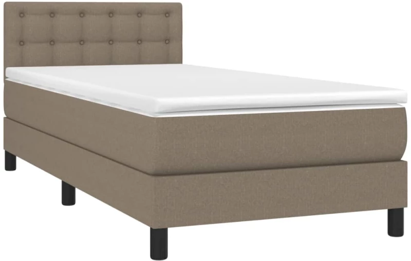 ΚΡΕΒΑΤΙ BOXSPRING ΜΕ ΣΤΡΩΜΑ TAUPE 80X200 ΕΚ. ΥΦΑΣΜΑΤΙΝΟ 3140333