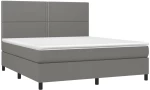 ΚΡΕΒΑΤΙ BOXSPRING ΜΕ ΣΤΡΩΜΑ ΣΚΟΥΡΟ ΓΚΡΙ 180X200 ΕΚ ΥΦΑΣΜΑΤΙΝ 3141714