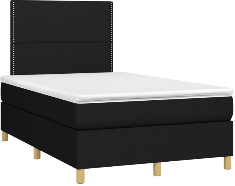 ΚΡΕΒΑΤΙ BOXSPRING ΜΕ ΣΤΡΩΜΑ ΜΑΥΡΟ 120X200 ΕΚ. ΥΦΑΣΜΑΤΙΝΟ 3142243