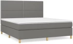 ΚΡΕΒΑΤΙ BOXSPRING ΜΕ ΣΤΡΩΜΑ ΣΚΟΥΡΟ ΓΚΡΙ 180X200 ΕΚ ΥΦΑΣΜΑΤΙΝ 3142274