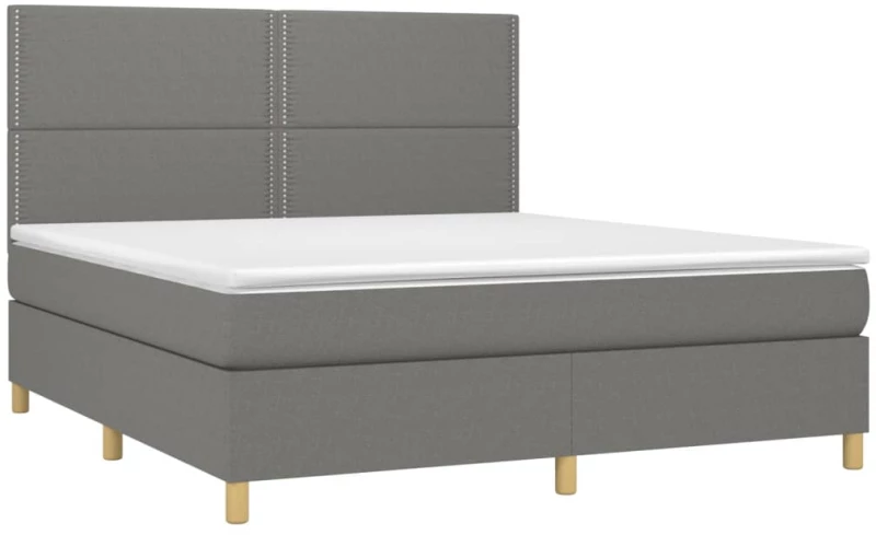 ΚΡΕΒΑΤΙ BOXSPRING ΜΕ ΣΤΡΩΜΑ ΣΚΟΥΡΟ ΓΚΡΙ 180X200 ΕΚ ΥΦΑΣΜΑΤΙΝ 3142274